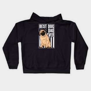 Best Dog Dad Ever Pug Kids Hoodie